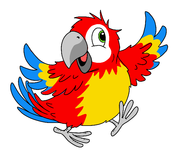 Positive Parrot Digital Illustration